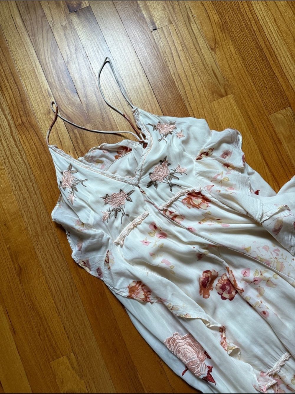 Free People Audrey Embroidered Maxi Dress Size S - Picture 8 of 9